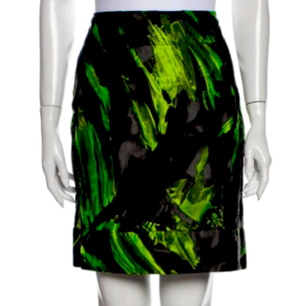 Size  8 -  Lafayette 148 Green Skirt -  NEW